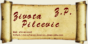 Života Pilčević vizit kartica
